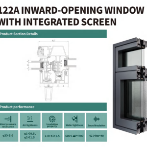 122A INWARD-OPENING WINDOW WITH INTEGRATED SCREEN