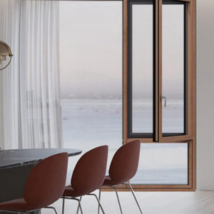JT-120 ALUMINUM-CLAD WOOD INWARD CASEMENT WINDOW (SCREEN INCLUDED)