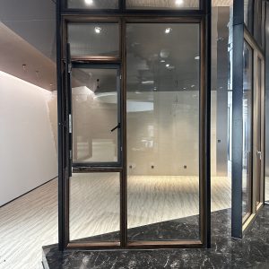 JT 130  Outward Opening Wood Aluminum Composite Window with Integrated Inward Insect Screen